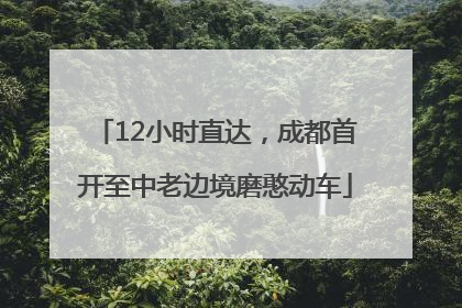 12小时直达，成都首开至中老边境磨憨动车