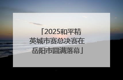 2025和平精英城市赛总决赛在岳阳市圆满落幕